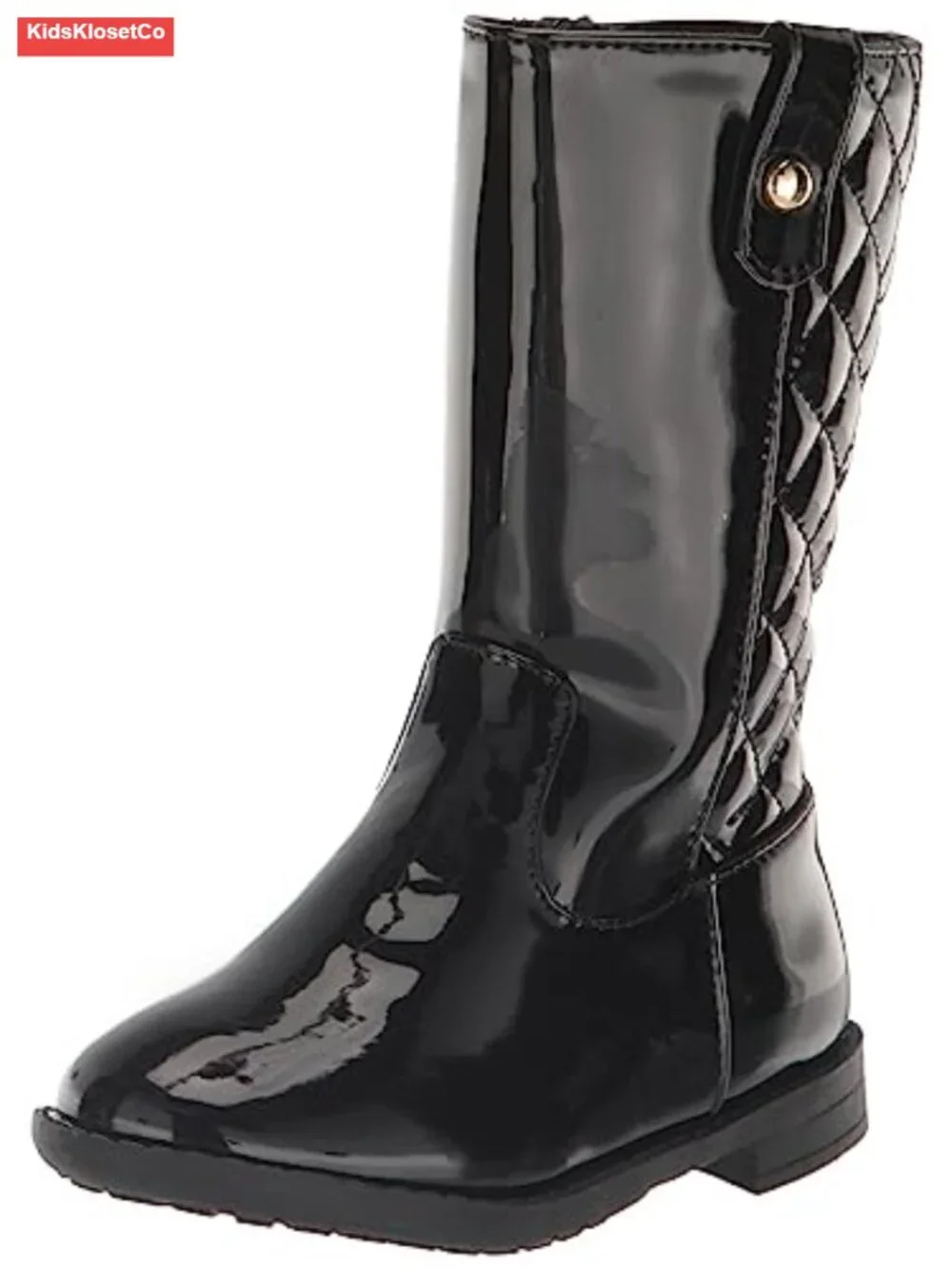Gymboree Girls Knee High Faux Leather Riding Boots with Side Zipper